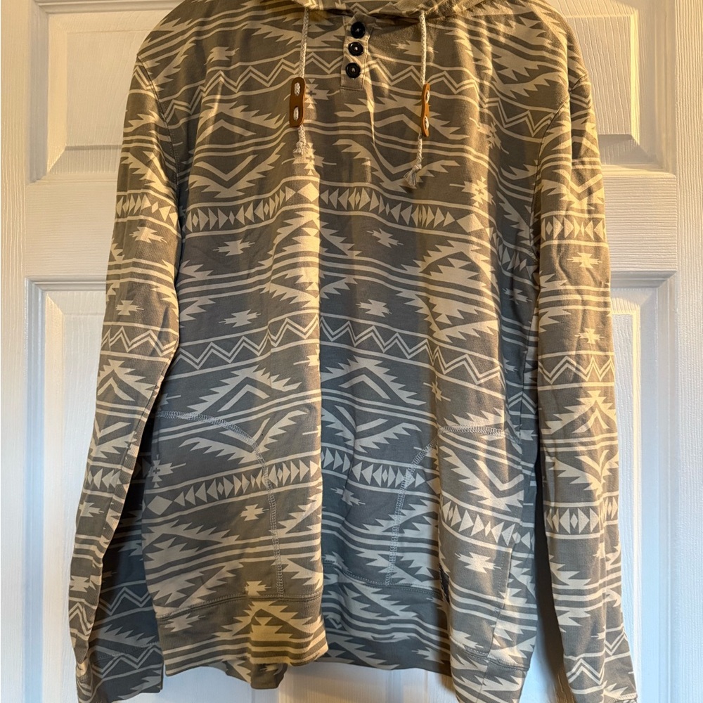 STS Ranchwear Gray Patterned Hoodie